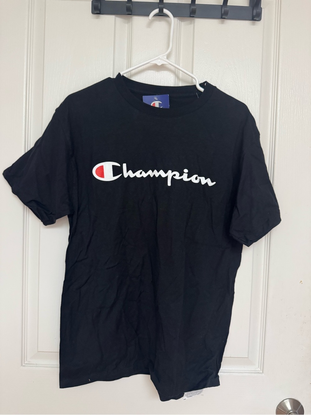 Champion Men’s Black Logo Graphic T-Shirt Short Sleeve Size M New with Tags